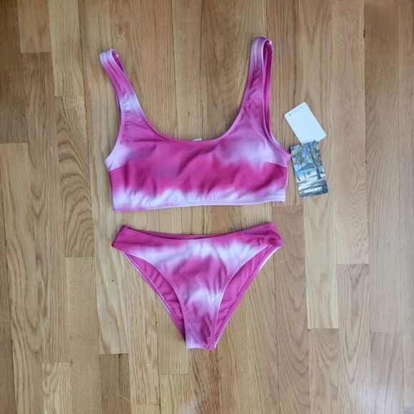 Mosmann Australia Women's Pink Tie Dye Top & Bottom 2 Piece Bikini Set S… - Picture 8 of 14